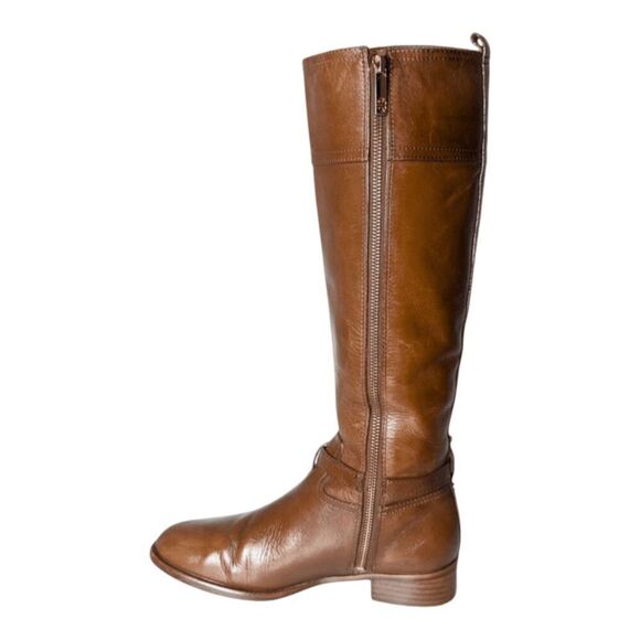 TORY BURCH Nadine Tall Brown Leather Riding Boot Size 8M - Picture 7 of 14